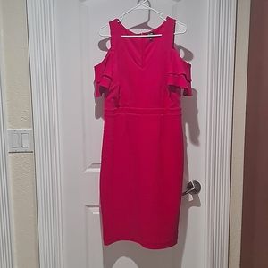 Pink Midi pencil dress - L